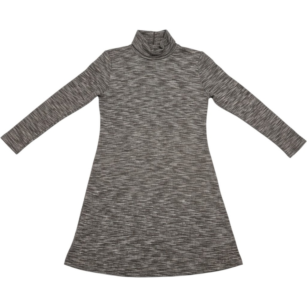 We The Free Free People Space Dye Turtleneck Mini Dress Gray Marl Ribbed Medium